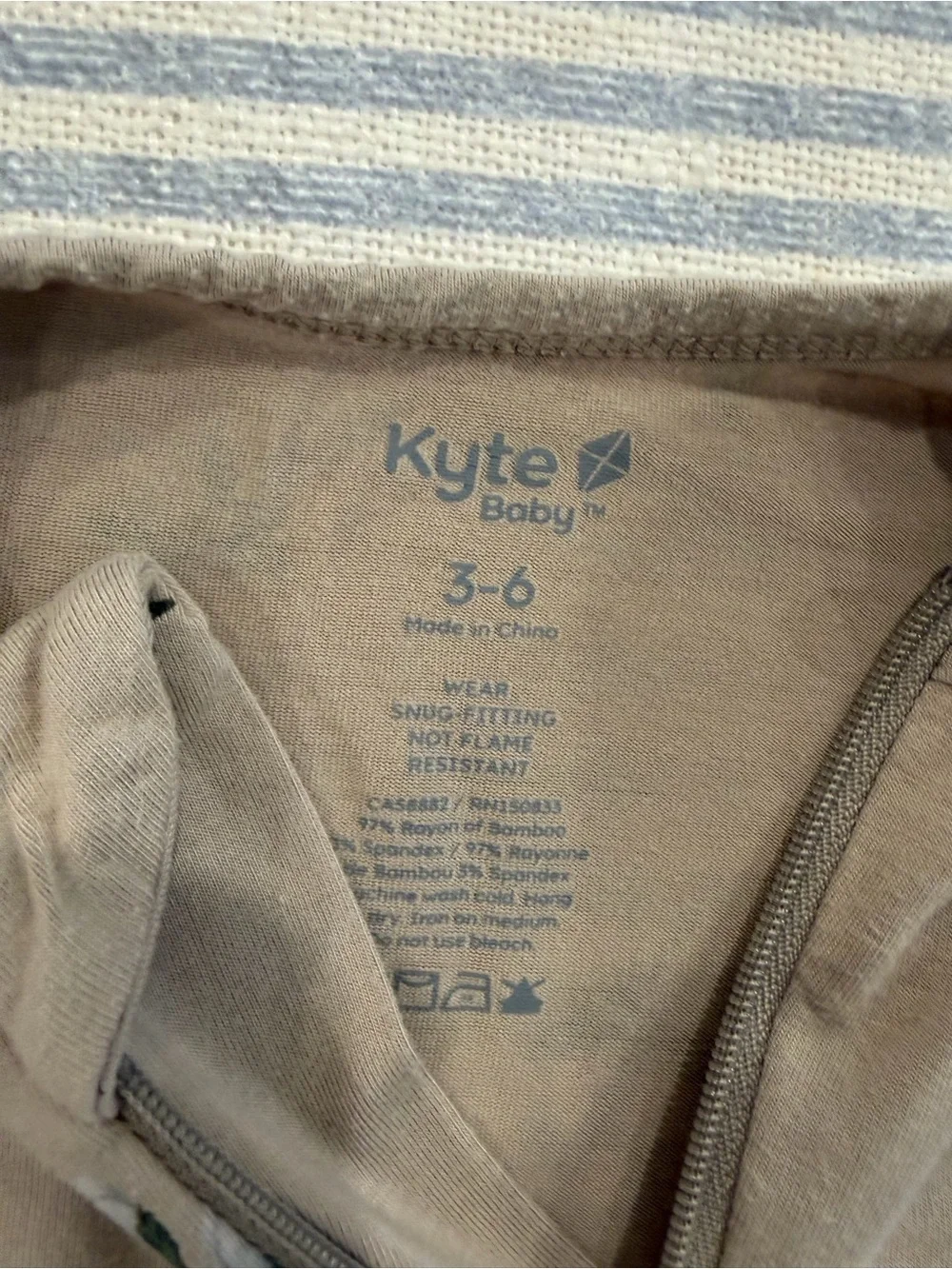 Kyte Baby, Magnolia Print, Zip-Front Baby One-Piece, Size 3-6 months